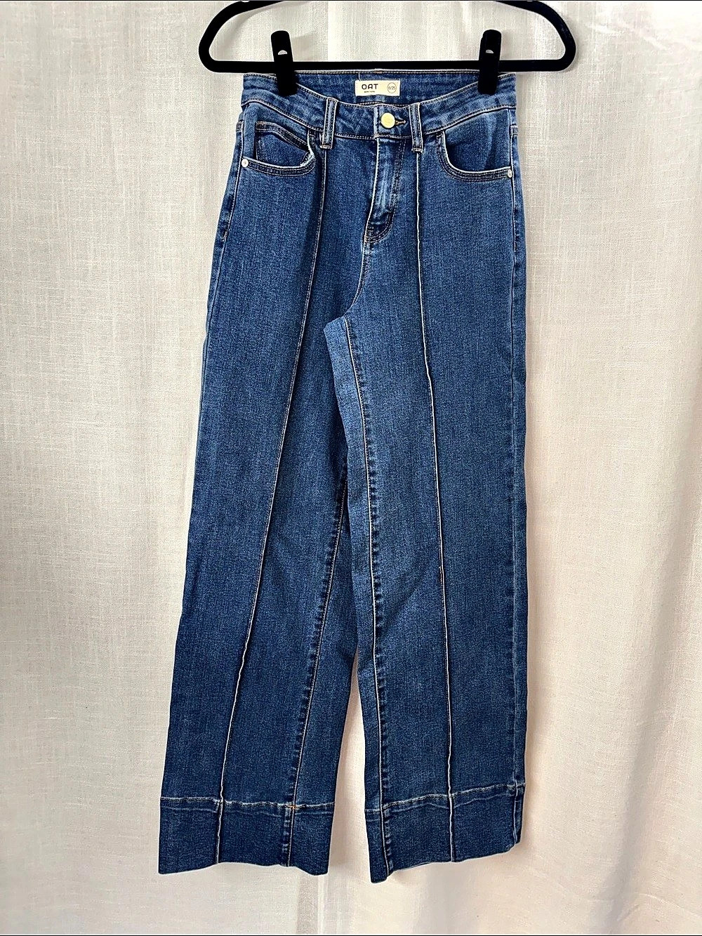 OAT Wide Leg Jeans in Blue Waist 0/25